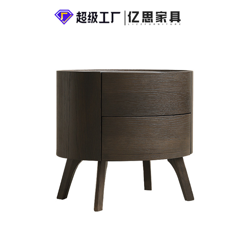 Bedroom Furniture - Italian Minimalist Bedroom Oak Bedside Table