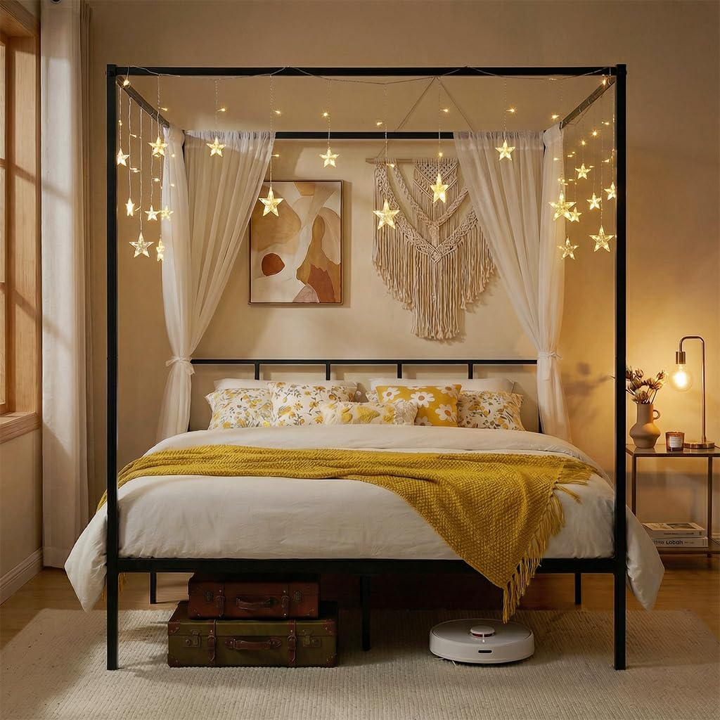 Canopy Bed Frame Queen Metal w - Canopy Bed Frame Metal Queen recension och pris