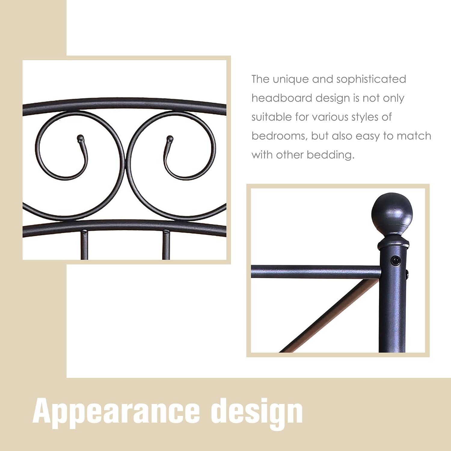 Queen Size Metal Canopy Bed Fr - Canopy Bed Frame Metal Queen recension och pris
