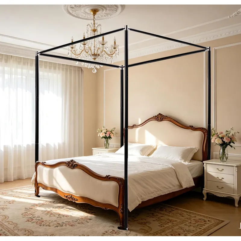 Stainless Steel Canopy Bed Fra - Canopy Bed Frame Metal Queen recension och pris