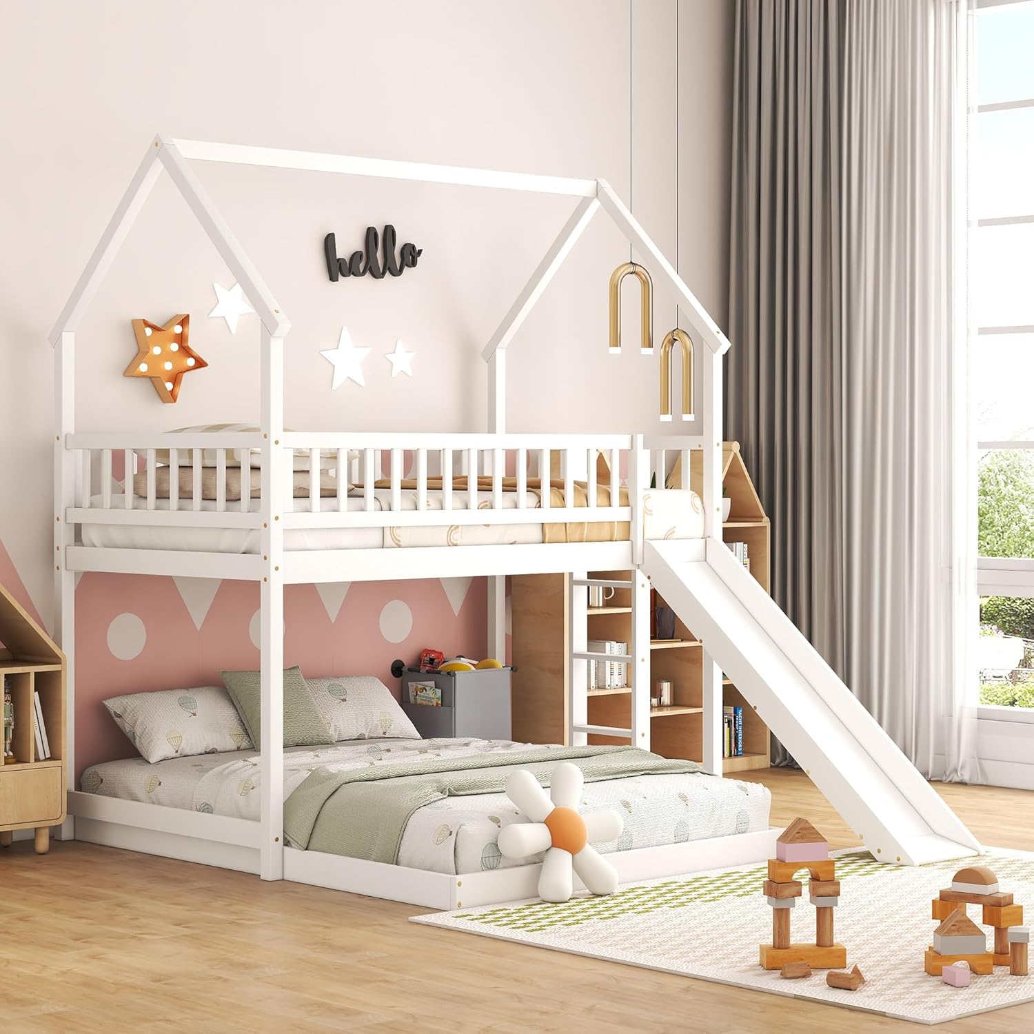 House Bunk Bed with Stairs and - Bunk Bed With Stairs And Slide recension och pris