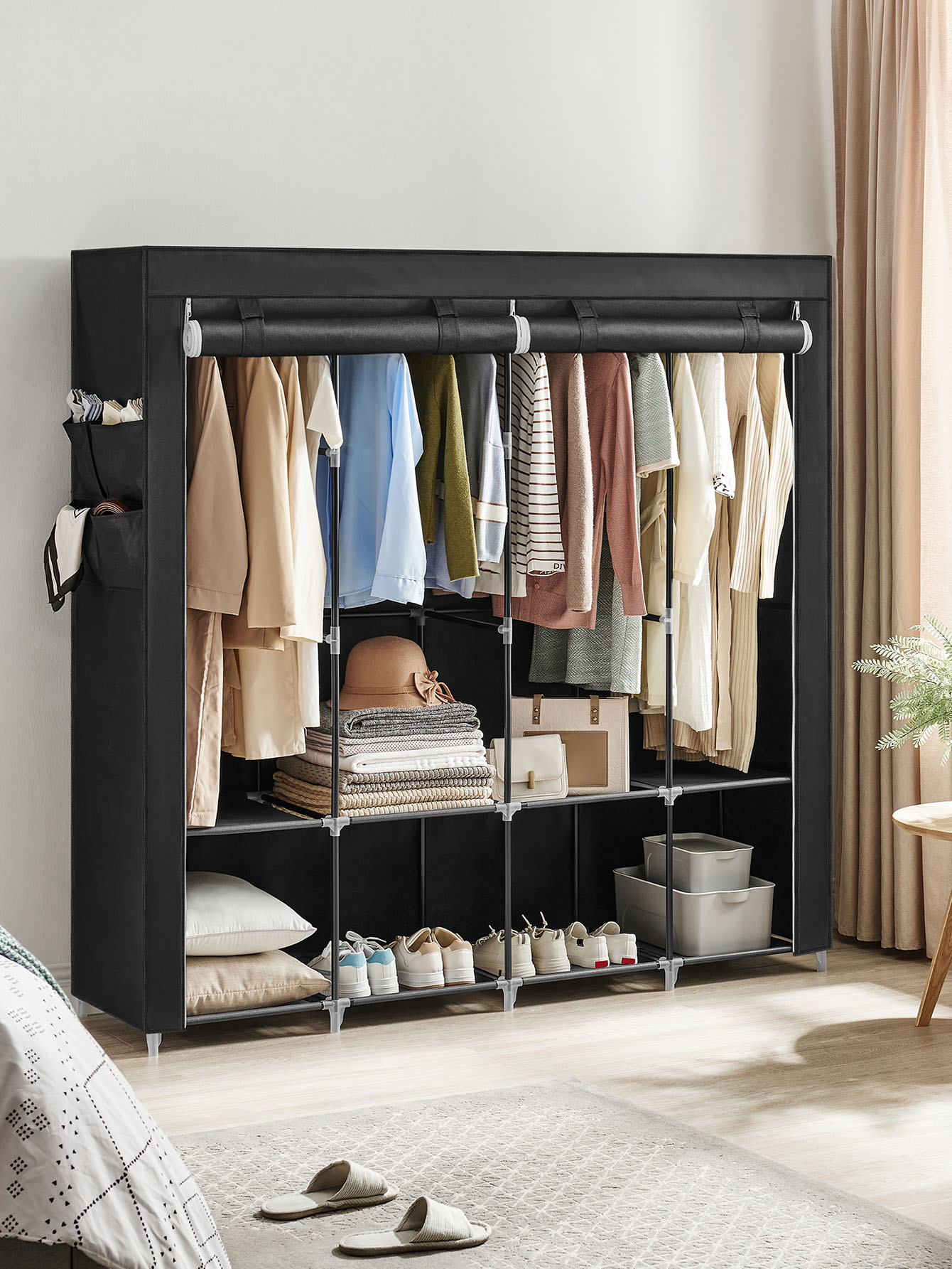 Portable Closet, Wardrobe Clos - Wardrobe Closet Portable Fabric Cover recension och pris