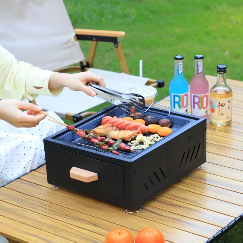 Portable Charcoal BBQ Grill Sq - Outdoor Furniture recension och pris