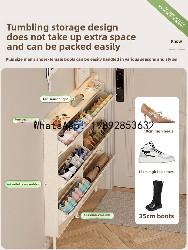 LYY Shoe Cabinet for Home Entr - Shoe Rack Cabinet Narrow Entryway recension och pris