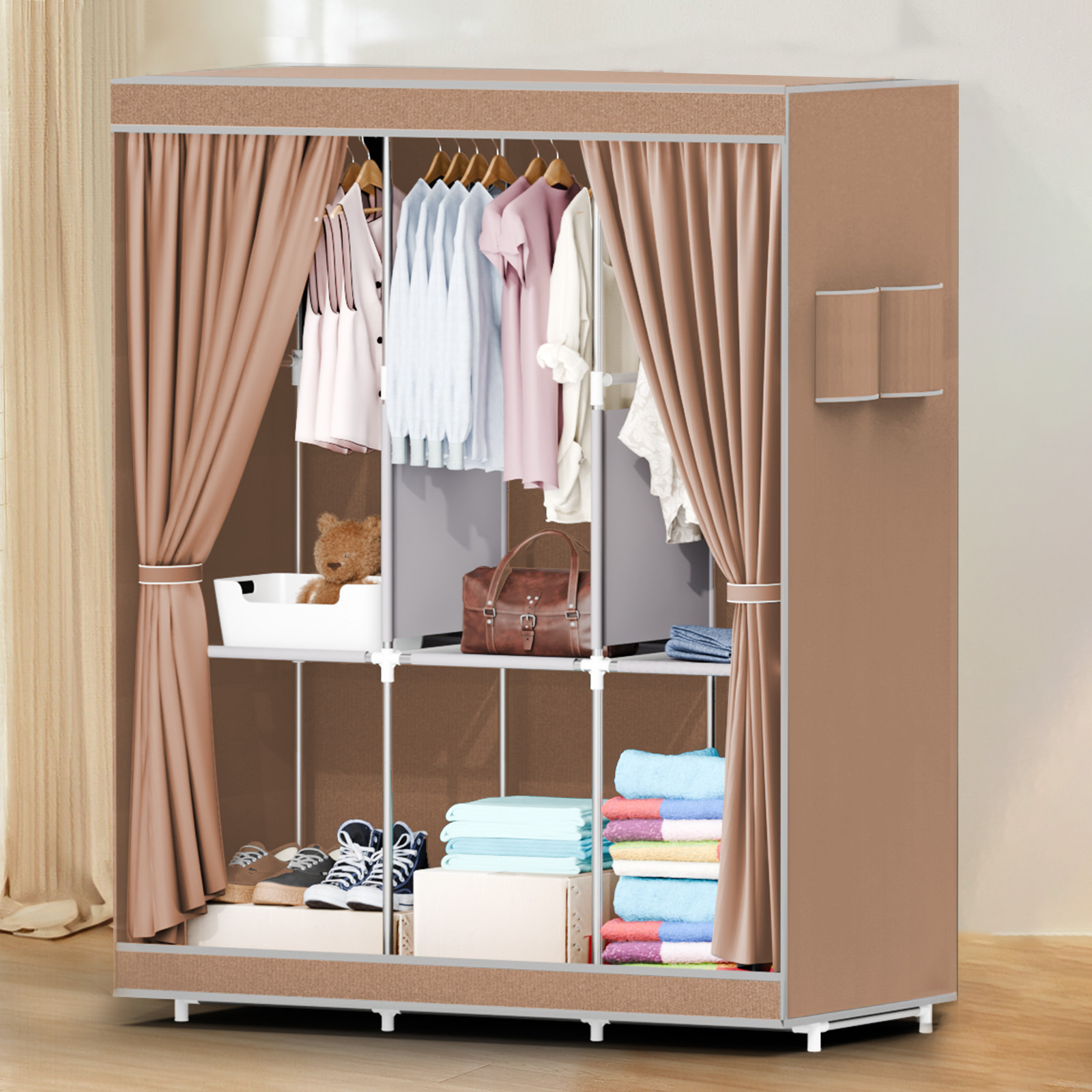 51-Inch Portable Closet Wardro - Wardrobe Closet Portable Fabric Cover recension och pris