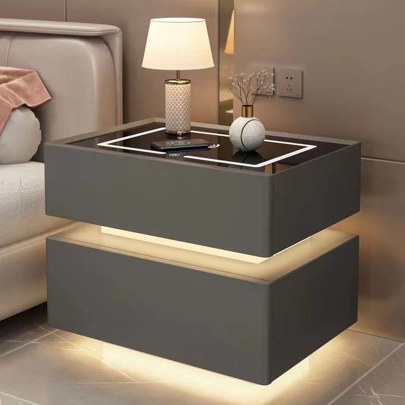 Modern Style Solid Wood Bedsid - Solid Wood Nightstand 2 Drawers recension och pris