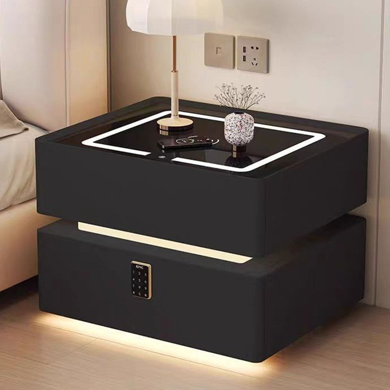 Modern Style Solid Wood Bedsid - Solid Wood Nightstand 2 Drawers recension och pris