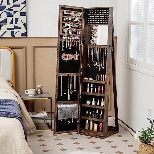 Jewelry Armoire with Full Leng - Full Length Mirror Jewelry Armoire recension och pris