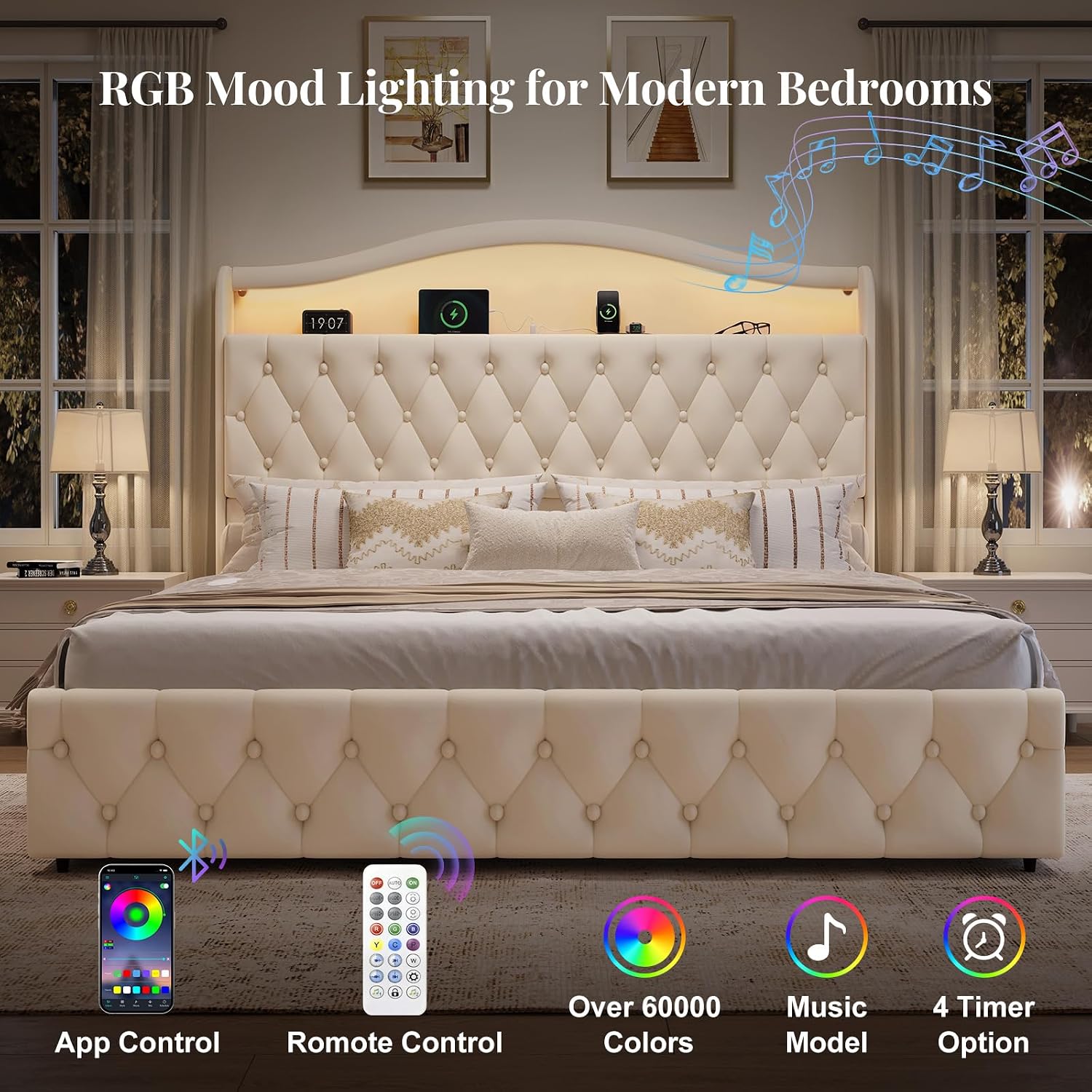 King Size Platform Bed Frame W - King Size Bed Frame With Storage Drawers recension och pris
