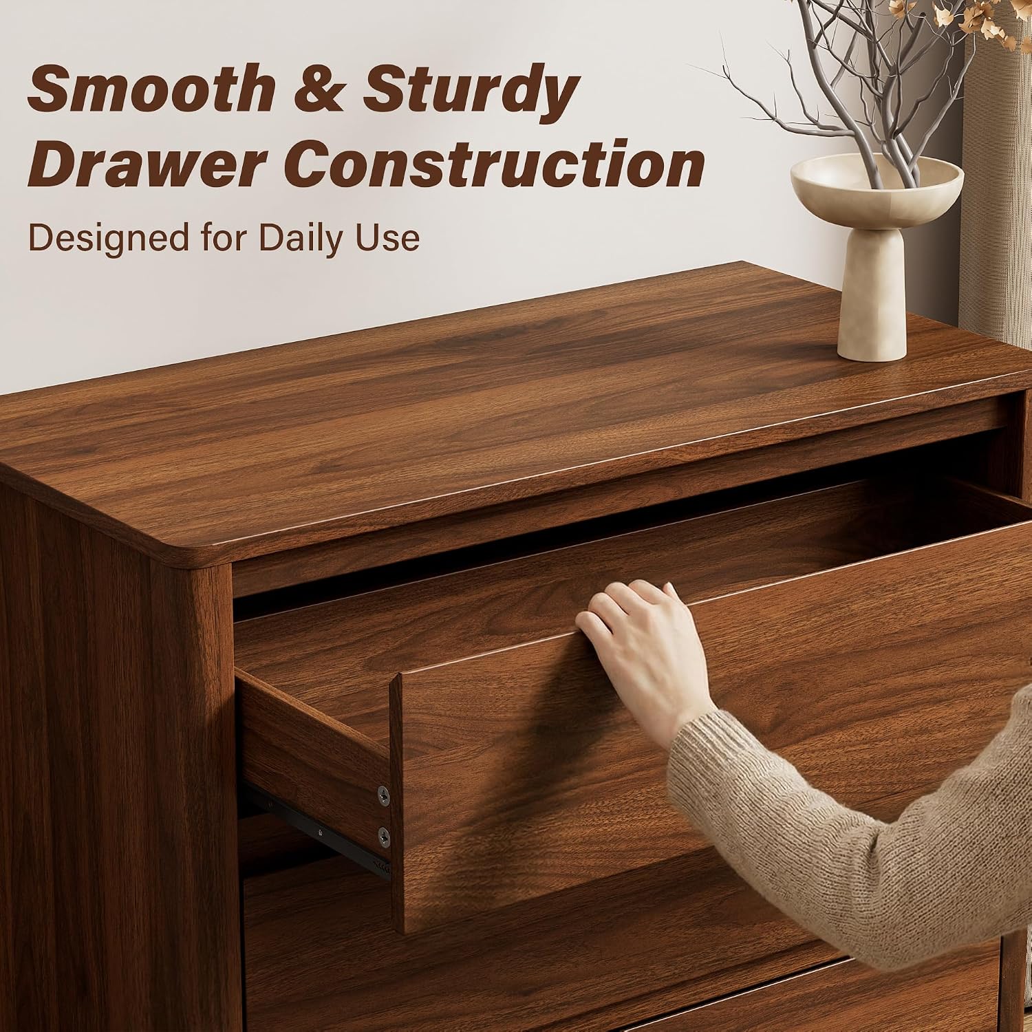 Five Drawer Wooden Storage Cab - Bedroom Furniture recension och pris