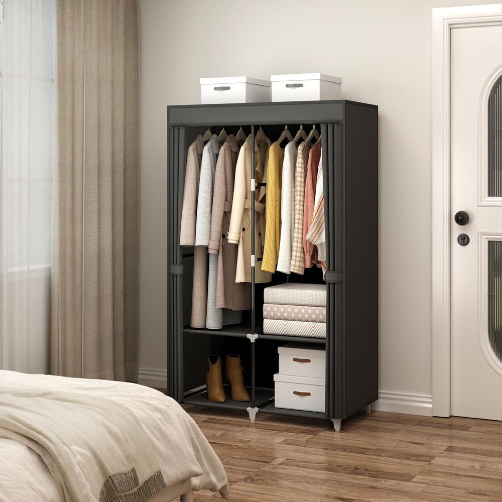 Portable Closet Wardrobe for S - Wardrobe Closet Portable Fabric Cover recension och pris