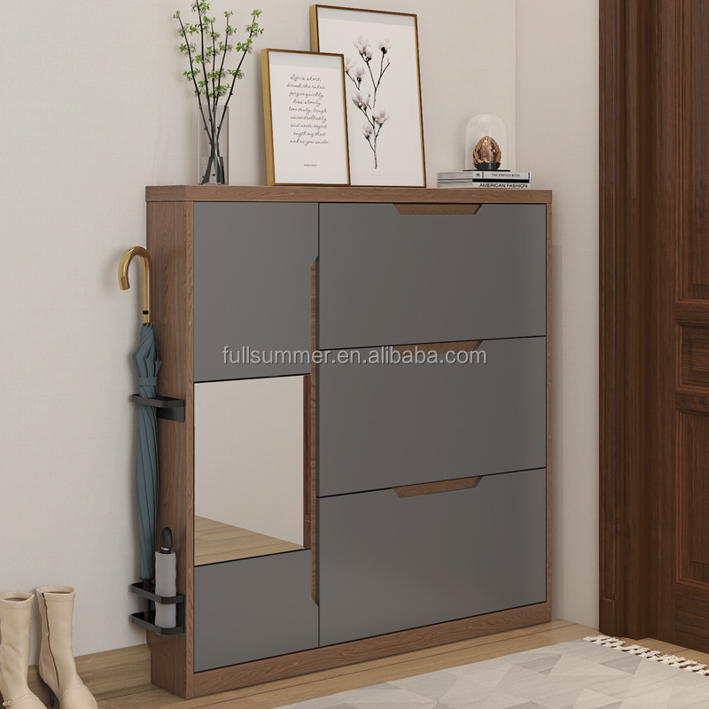 Slim Shoe Cabinet, 17cm/6.7 in - Shoe Rack Cabinet Narrow Entryway recension och pris