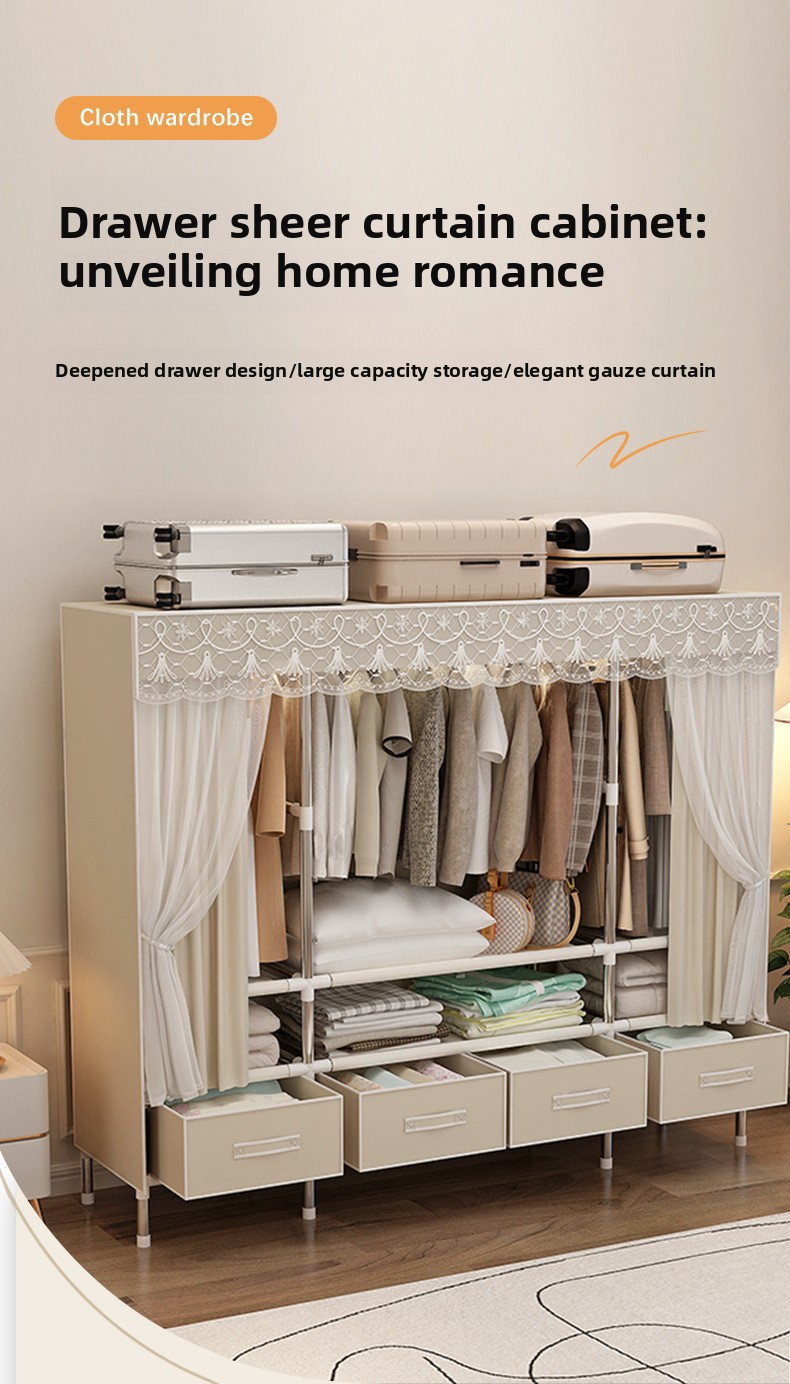 Portable Closet with Cover Fol - Wardrobe Closet Portable Fabric Cover recension och pris