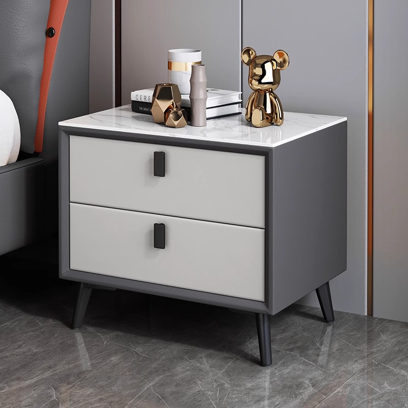Nordic Style Solid Wood Bedsid - Solid Wood Nightstand 2 Drawers recension och pris