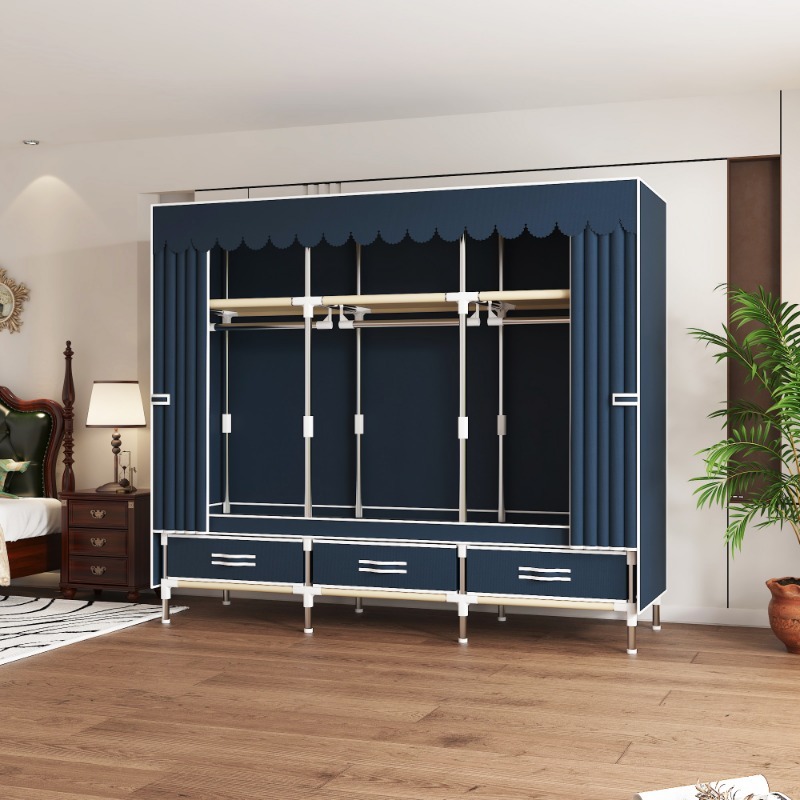 65 Inch Fabric Closet with Dra - Wardrobe Closet Portable Fabric Cover recension och pris