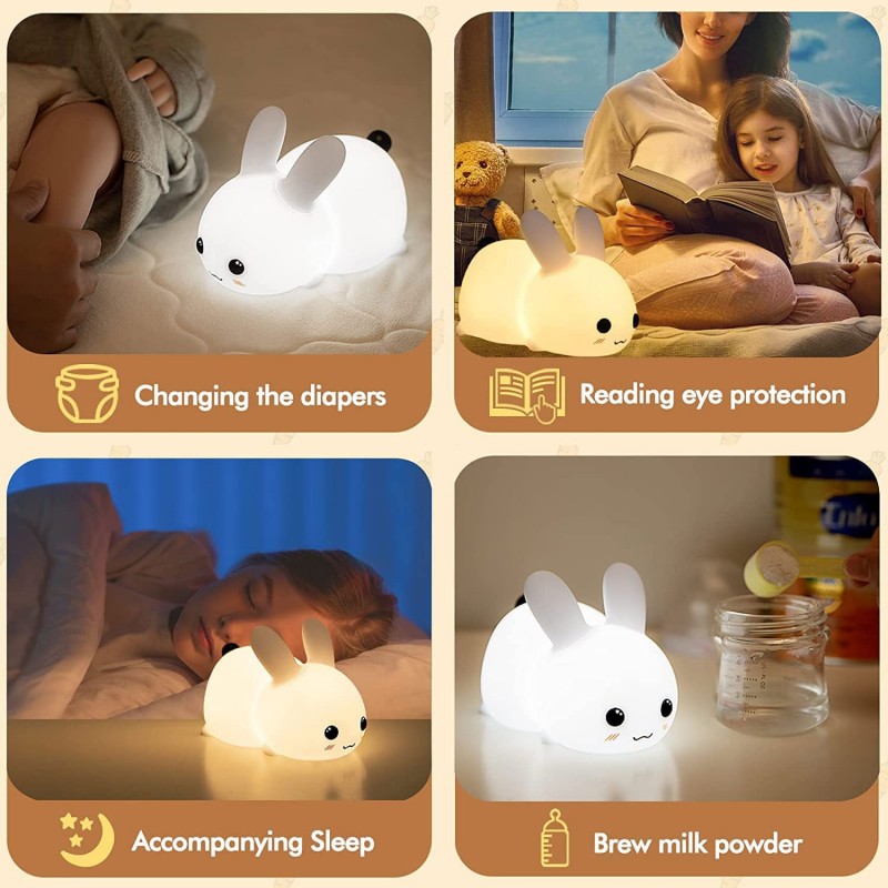 LED Rabbit Night Light Remote  - Floating Nightstand With Led Light recension och pris