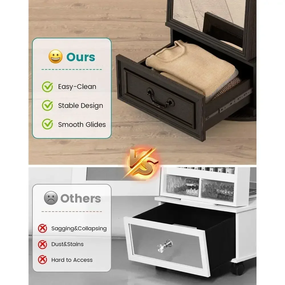 360° Swiveling Lockable Jewelr - Full Length Mirror Jewelry Armoire recension och pris