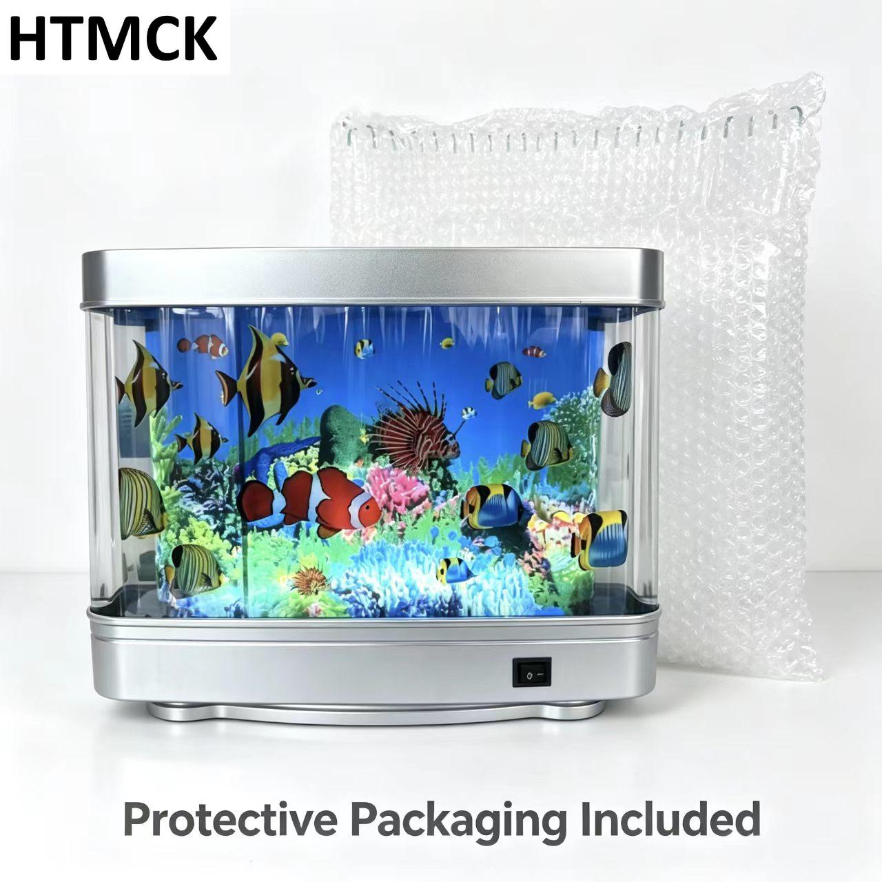 Tropical Fish Tank Lamps Artif - Floating Nightstand With Led Light recension och pris