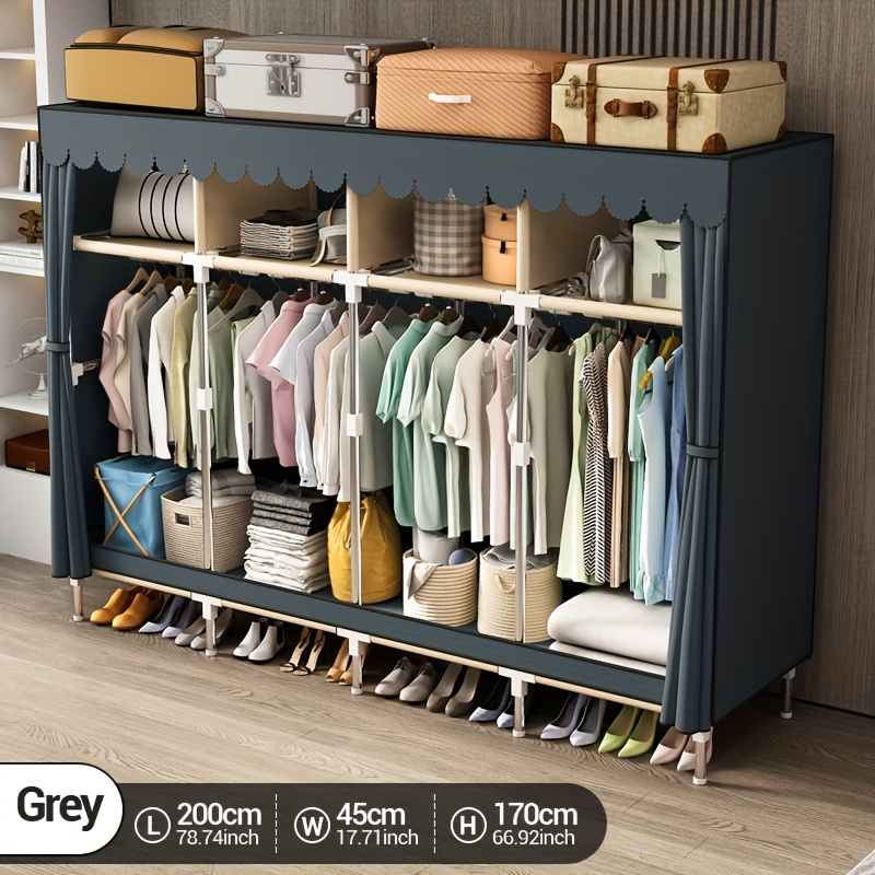 Metal Frame Portable Closet Or - Wardrobe Closet Portable Fabric Cover recension och pris