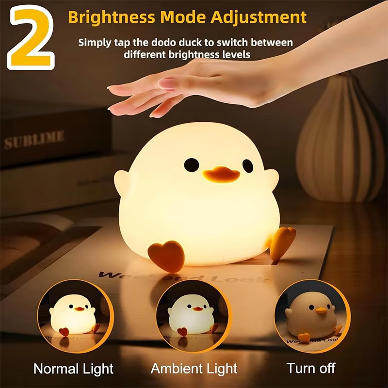 LED Night Light Cute Duck Cart - Floating Nightstand With Led Light recension och pris