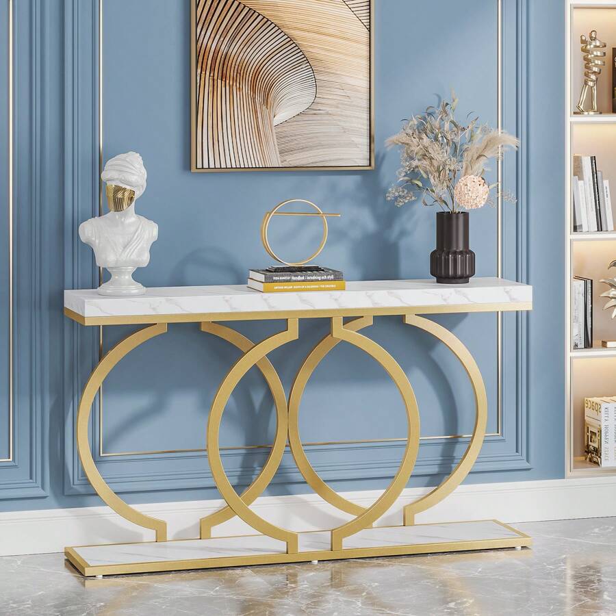 Inch Modern Gold Console Table - Sofas recension och pris