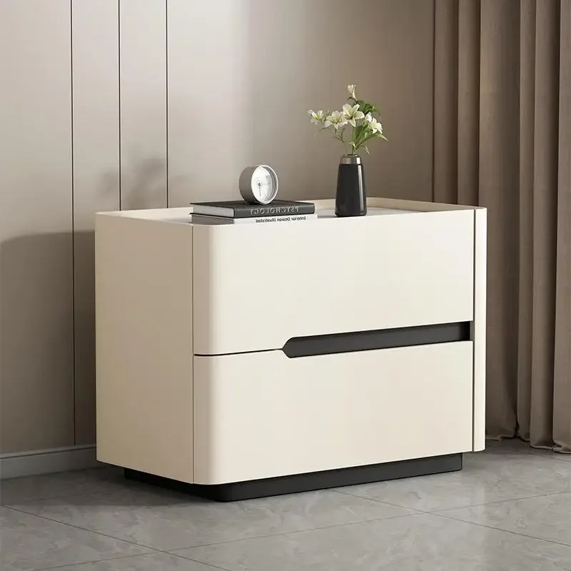 Nordic Modern Night Table Stor - Solid Wood Nightstand 2 Drawers recension och pris