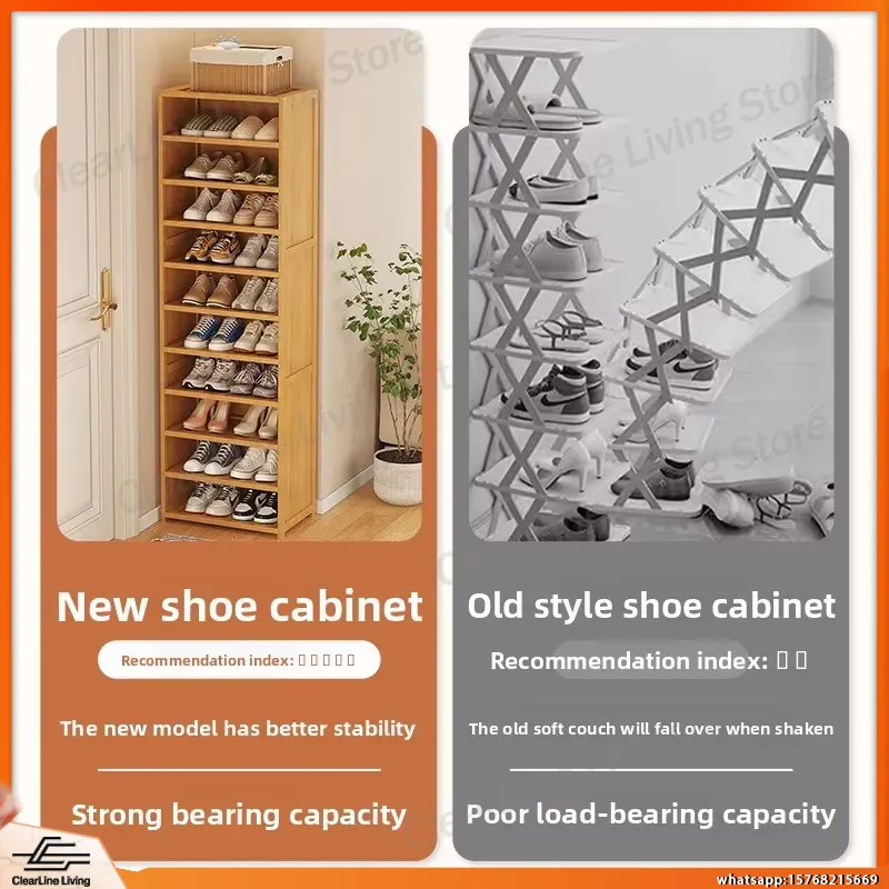 Modern Multi-Layer Shoe Rack f - Shoe Rack Cabinet Narrow Entryway recension och pris