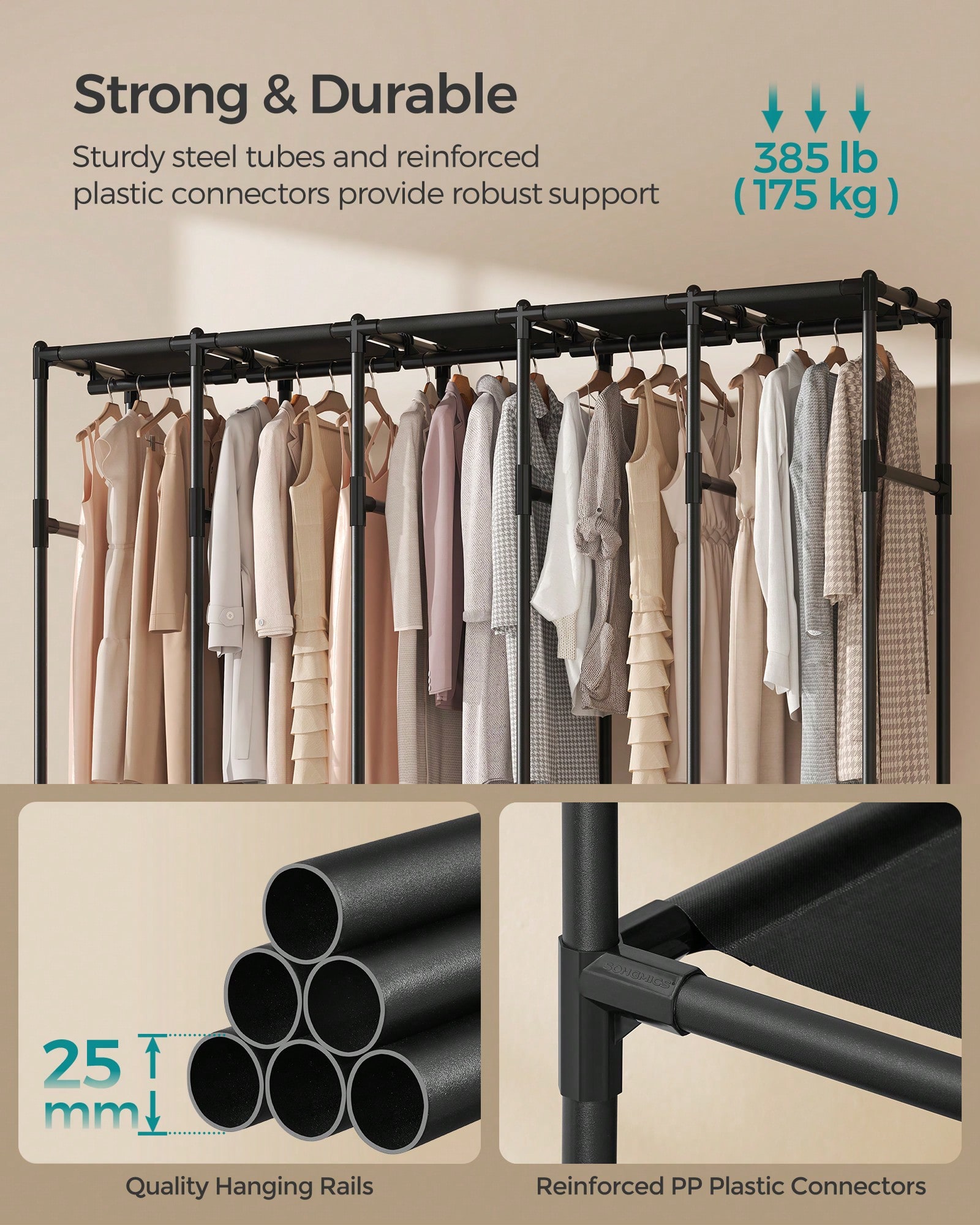 Heavy Duty Portable Wardrobe C - Wardrobe Closet Portable Fabric Cover recension och pris