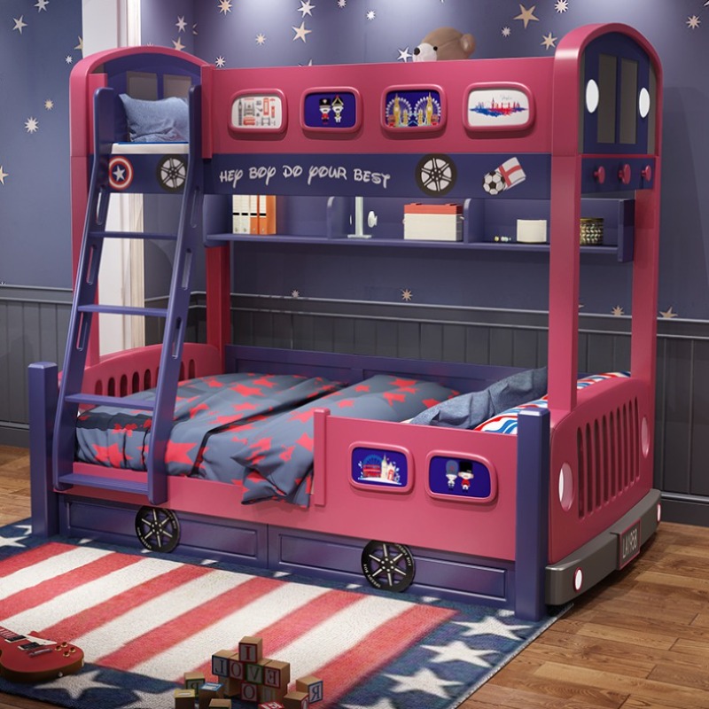 Modern Style Girls Toddler Bed - Bunk Bed With Stairs And Slide recension och pris