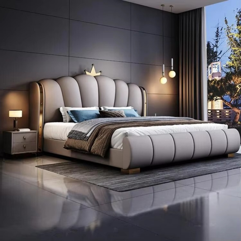 Modern Deluxe Wood Bedroom Fur - King Size Bed Frame With Storage Drawers recension och pris
