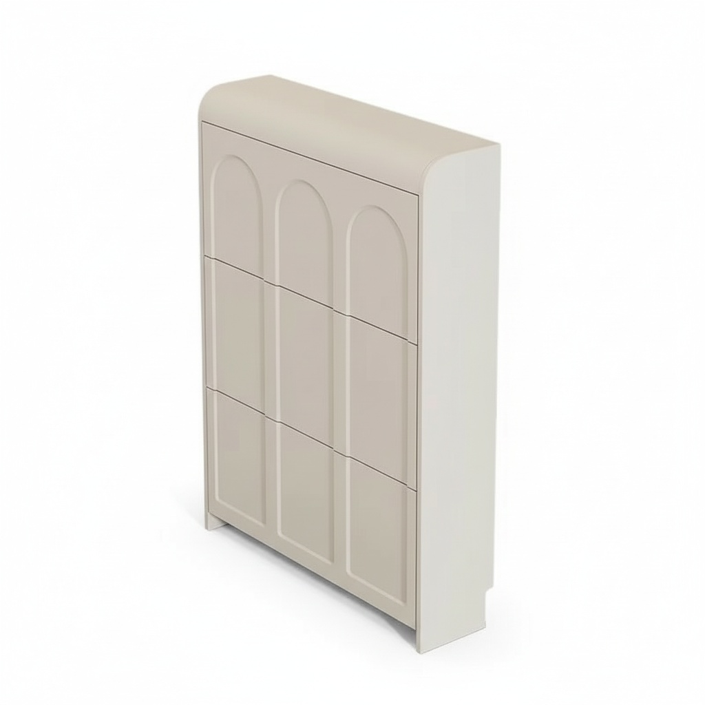 Shoe Cabinet, Modern Cream Woo - Shoe Rack Cabinet Narrow Entryway recension och pris