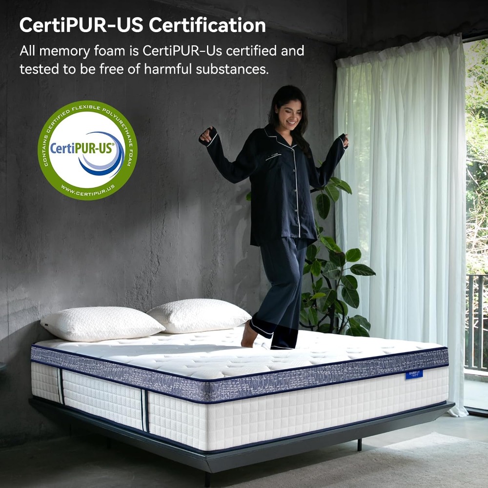 Queen Mattress, 12 Inch Hybrid - Memory Foam Mattress In A Box Queen recension och pris