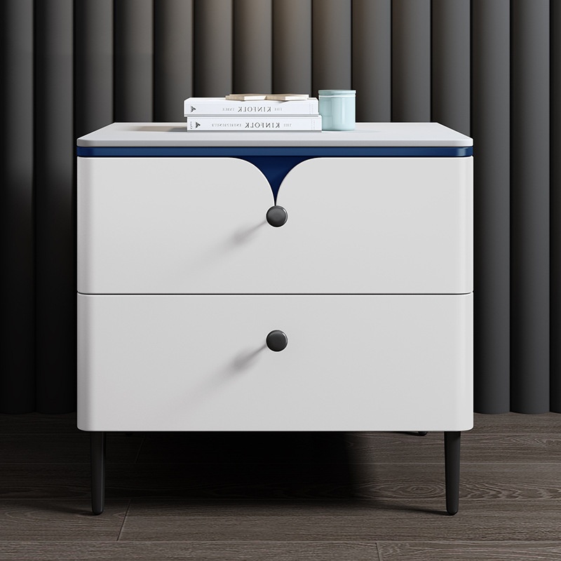 Modern Solid Wood Bedside Tabl - Solid Wood Nightstand 2 Drawers recension och pris