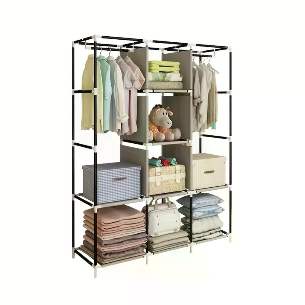 64-in Portable Covered Non-Wov - Wardrobe Closet Portable Fabric Cover recension och pris